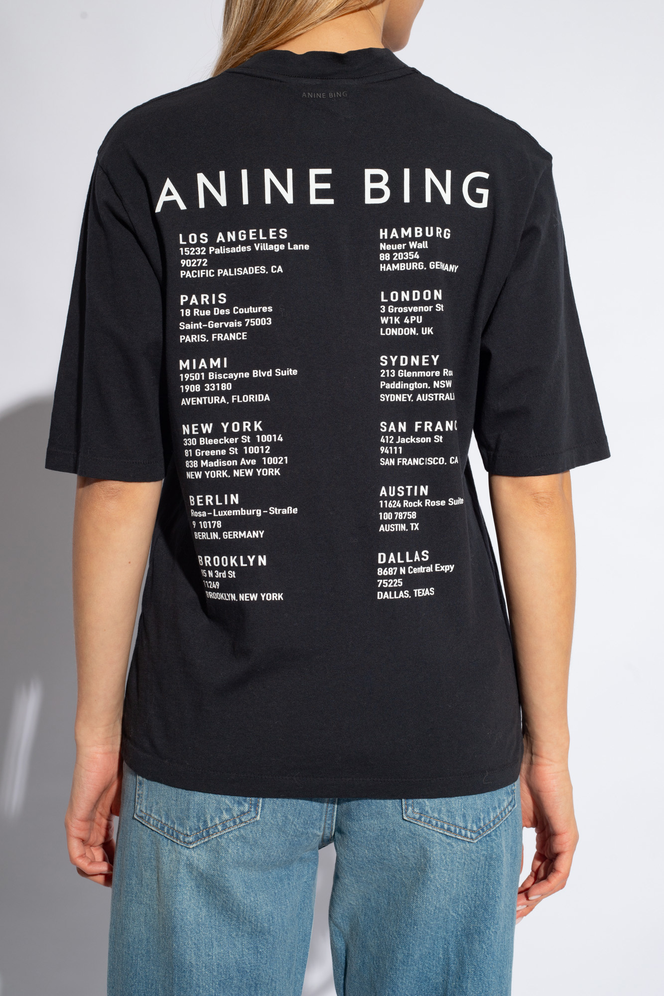 Anine Bing Avi printed T shirt Women s Clothing Vitkac